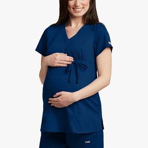 Grey’s Anatomy Maternity Scrub Top Indigo/Navy XS